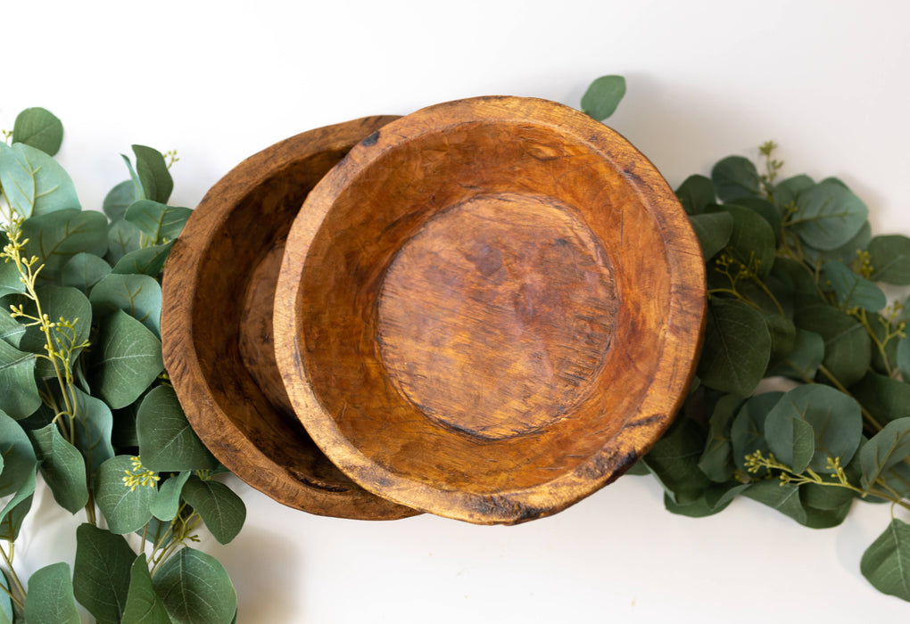 Handmade 11" Round Wood Bowl