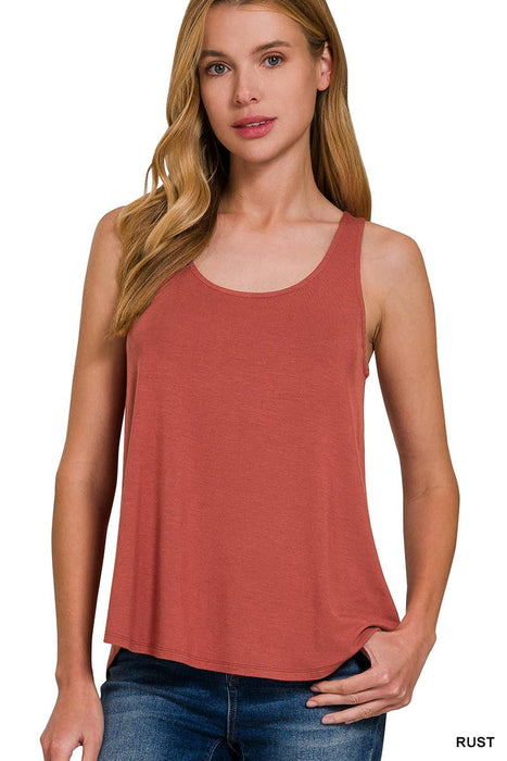Flowy Rayon Sleeveless Tank Top