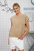 Extended shoulder cotton t shirt minimalist summer fashion