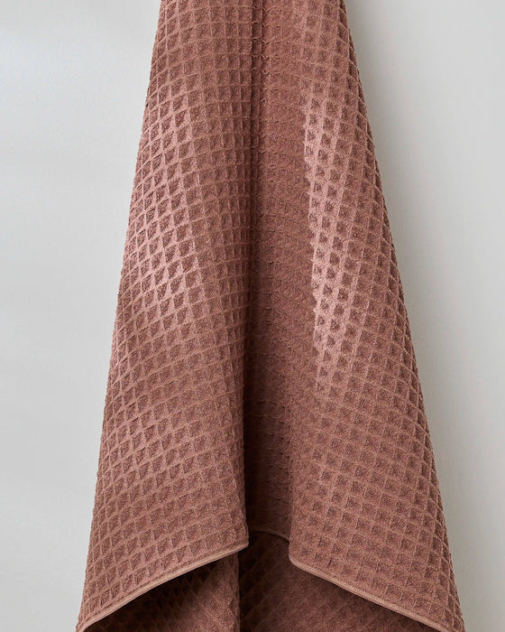 Dusty Rose Waffle Bath Towel