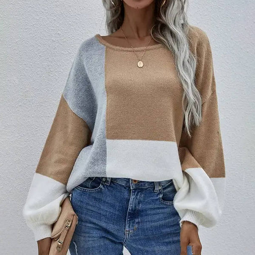 khaki knit pullover with cute tie back available in MN