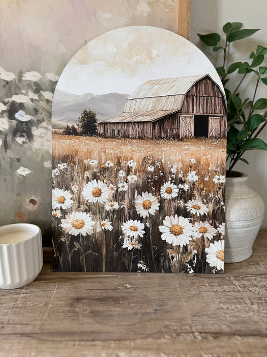 Rustic summer barn wooden arch seasonal home decor available in Lewiston MN at Heartland Store