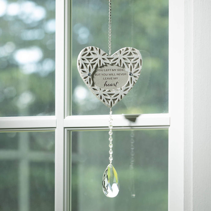 You Left My Side Heart Crystal