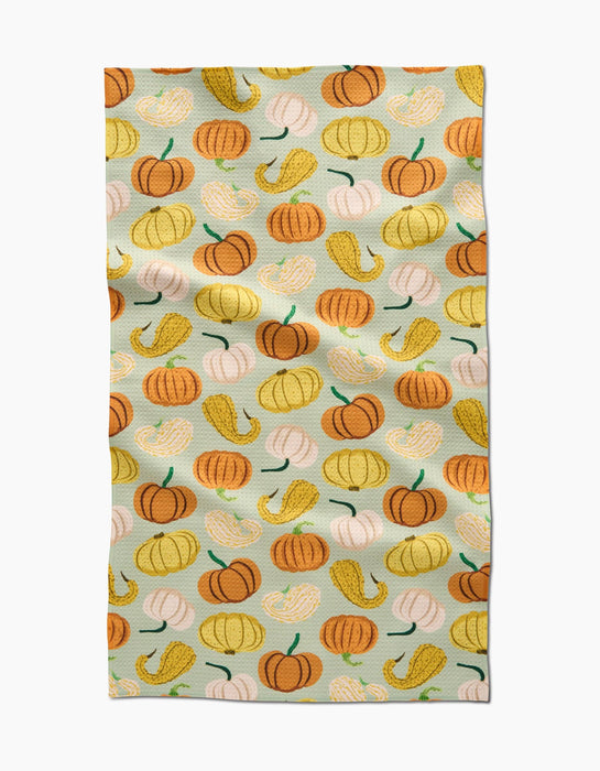 Pumpkins And Gourds Geometry Brand Tea Towel