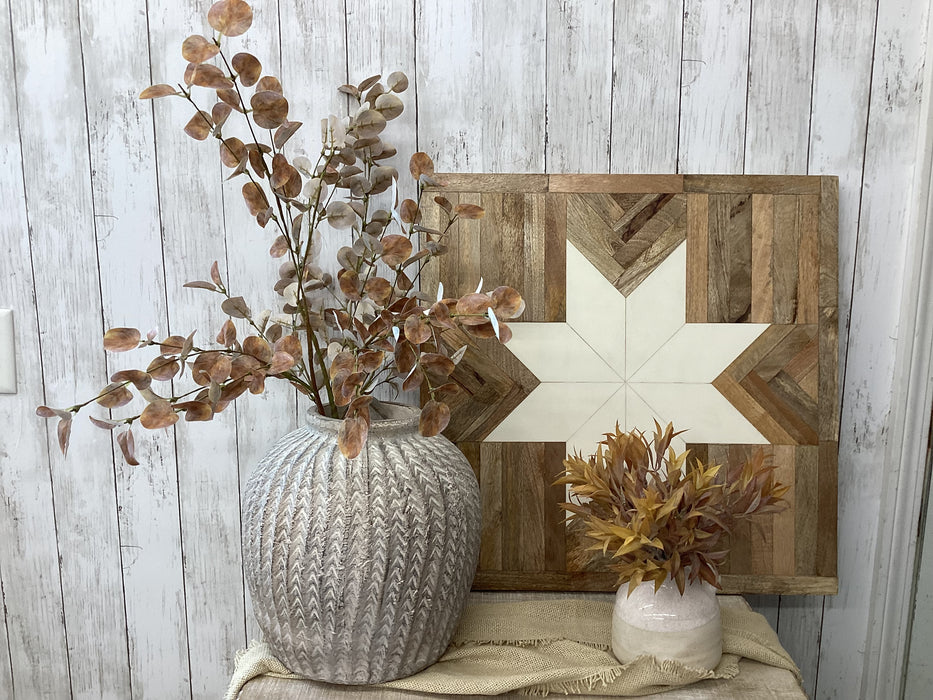 Wooden Star Quilt Wall Art