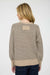 Boutique style jacquard sweater with relaxed fit and crew neckline