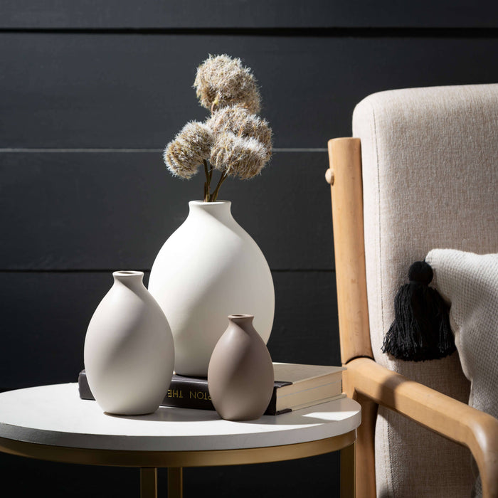 Matte Teardrop Vase Set Of 3