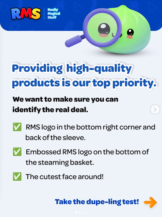 RMS® Dumping Crazy Fun™ Mystery Bao Bun – Rare Rainbow Chase