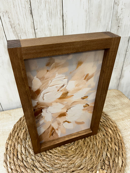 Wall Art Pastel Petals 1 Design With Handmade Wood Frame