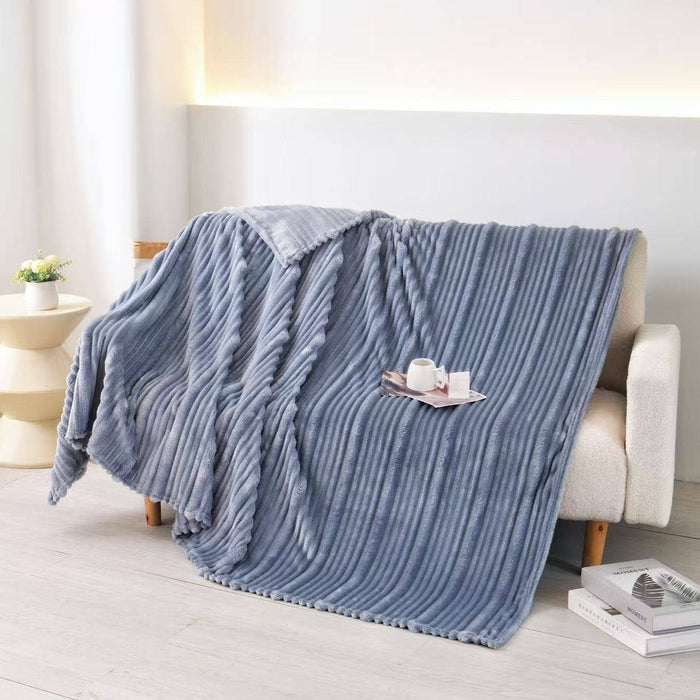 Plush Flannel Throw Blanket – Ultra Soft Ribbed Fleece, 3 Colors & 2 Sizes | Heartland Store MN