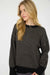Boutique style jacquard sweater with relaxed fit and crew neckline casual look