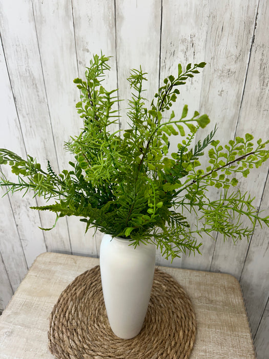 Artificial 19.5" Real Touch Mixed Fern Stems