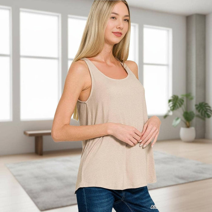 Flowy Rayon Sleeveless Tank Top