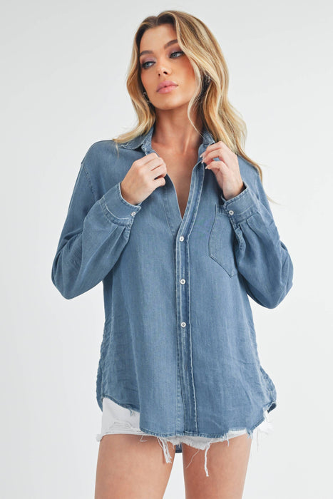 Denim Ottavia  Buttoned Top