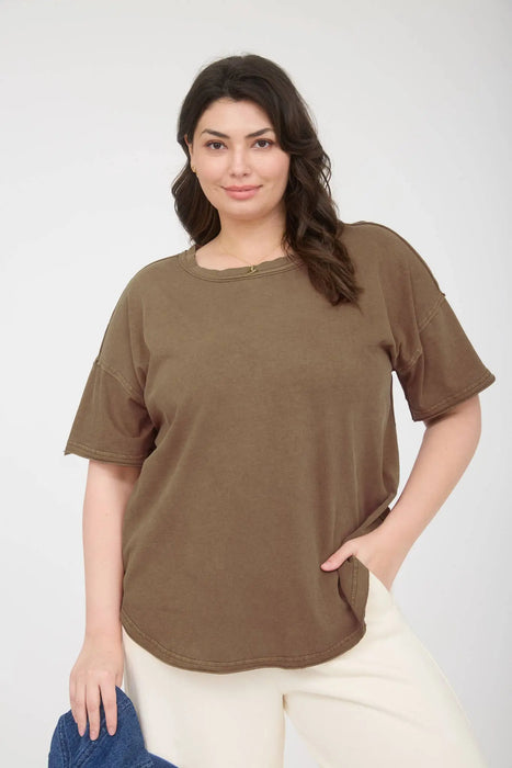 Plus size relaxed cotton shirt simple everyday wardrobe piece
