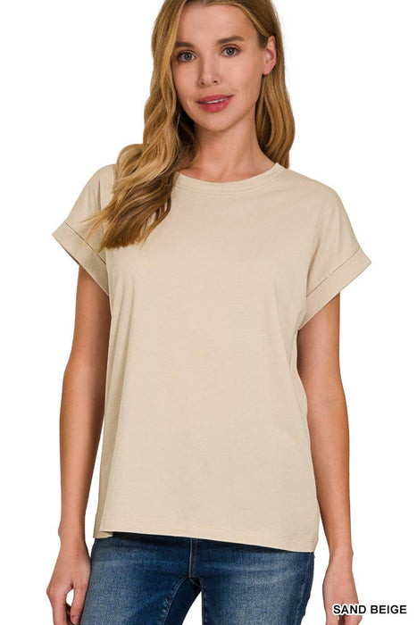 Women's Cotton Crew Neck Short Sleeve T Shirt