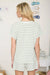 Comfortable women’s short sleeve striped t-shirt ideal for spring and summer