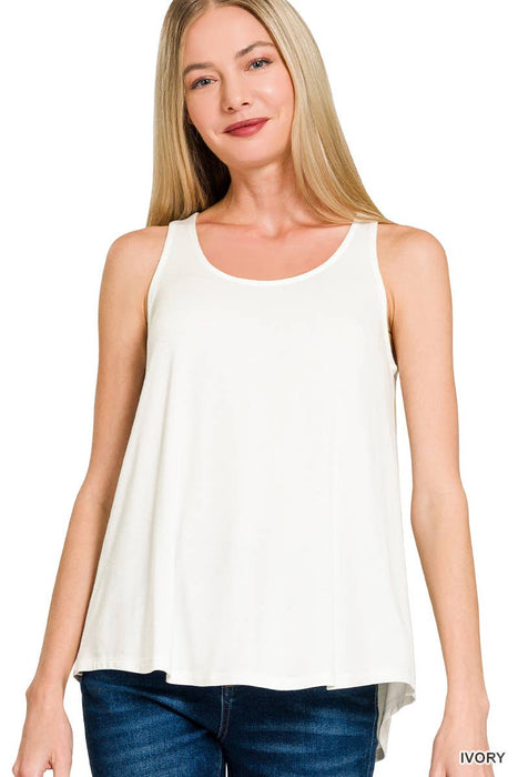 Flowy Rayon Sleeveless Tank Top