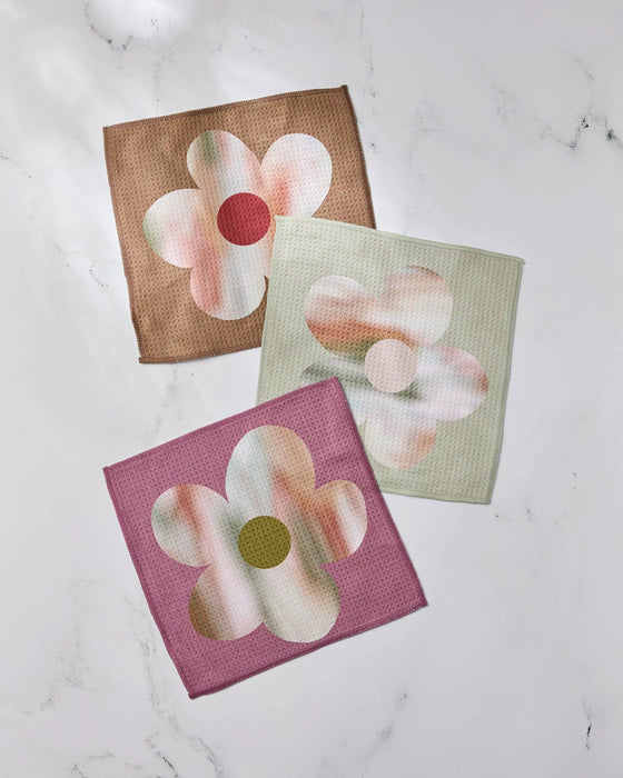 Brushed Bouquet Dishcloth Set of 3
