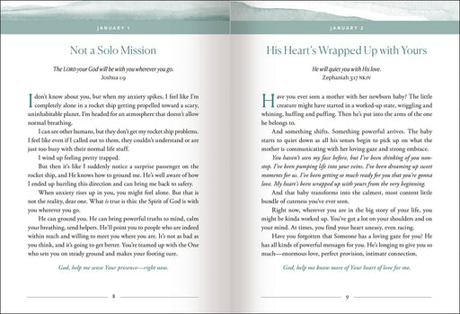 Hardcover faith-based book with reflections and prayer prompts