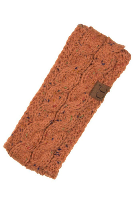 C.C Hatsandscarf Chunky Knit Confetti Sherpa Lined Headband