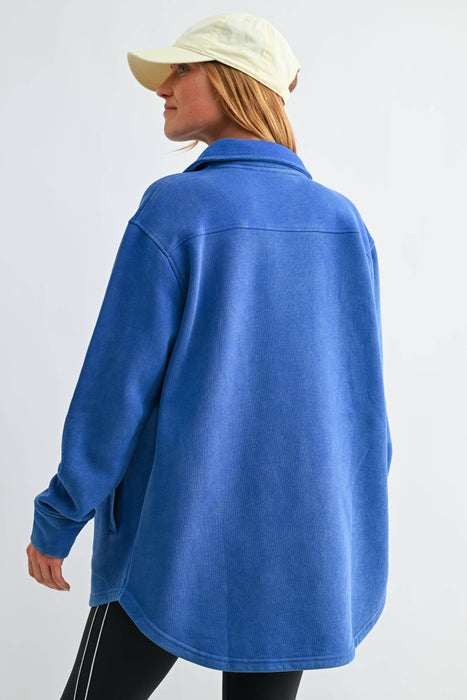 Snap-On Shacket Jacket for Women with Pockets