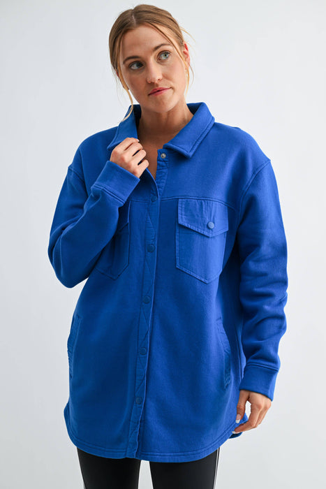 Malibu Snap-On Shacket Jacket for Women with Pockets