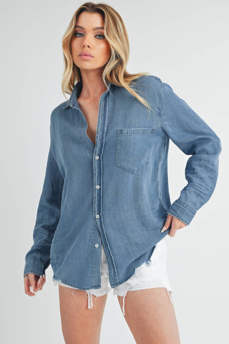 Denim Ottavia  Buttoned Top