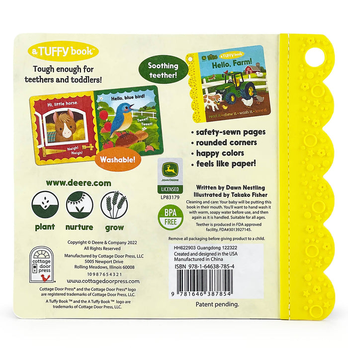 John Deere Kids Hello, Farm!  (Tuffy Teether IndestructibleChildren's Book)
