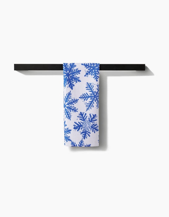 Snowy Days Blue Geometry Brand Kitchen Tea Towel