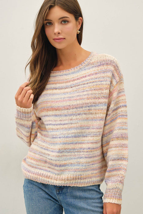 SOFT MULTI COLOR STRIPED SWEATER
