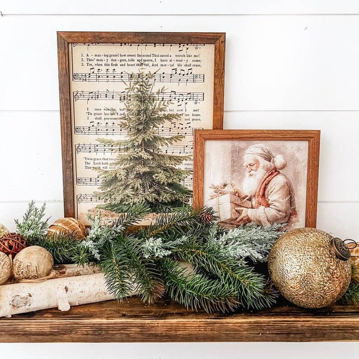 Amazing Grace Vintage Tree Handmade Wood Sign