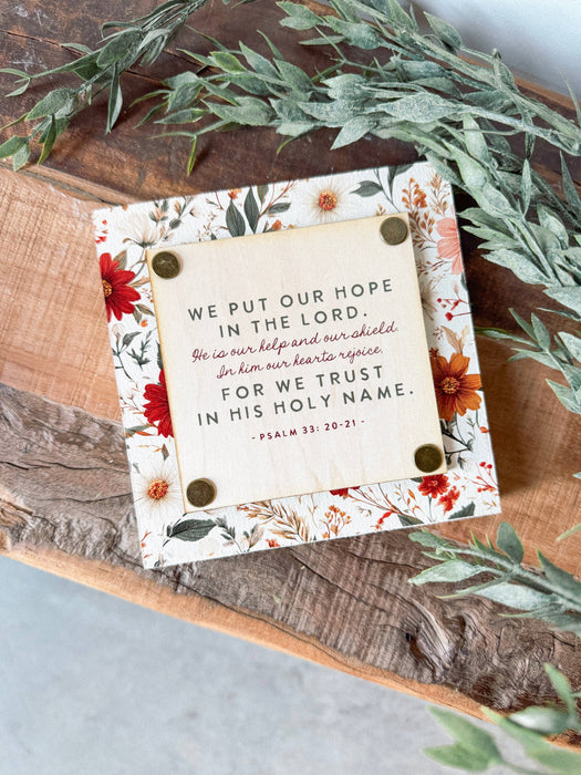 Bible Verse Mini Block Sign