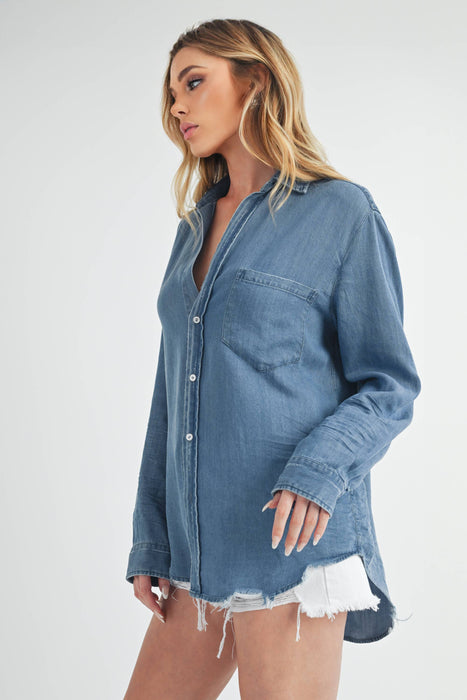 Denim Ottavia  Buttoned Top