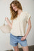 Feminine casual lace trim shirt boutique clothing display