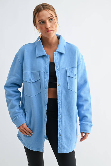 Malibu Snap-On Shacket Jacket for Women with Pockets