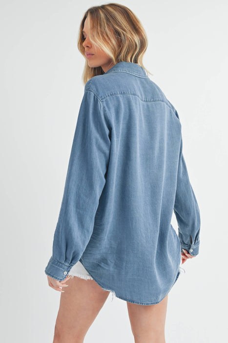 Denim Ottavia  Buttoned Top