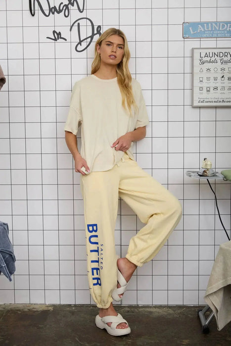 WASHED EXPOSED SEAM RELAXED KNIT T-SHIRT