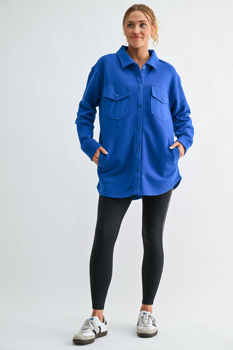 Malibu Snap-On Shacket Jacket for Women with Pockets
