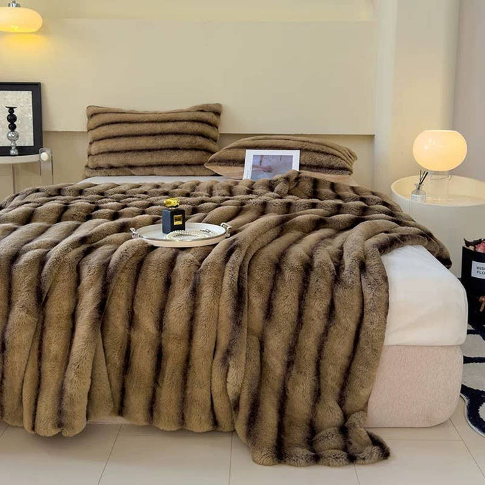 Ultra Soft Faux Rabbit Fur Throw Blanket – Queen Size (60" x 80") – Available in 3 Colors | Heartland Store MN