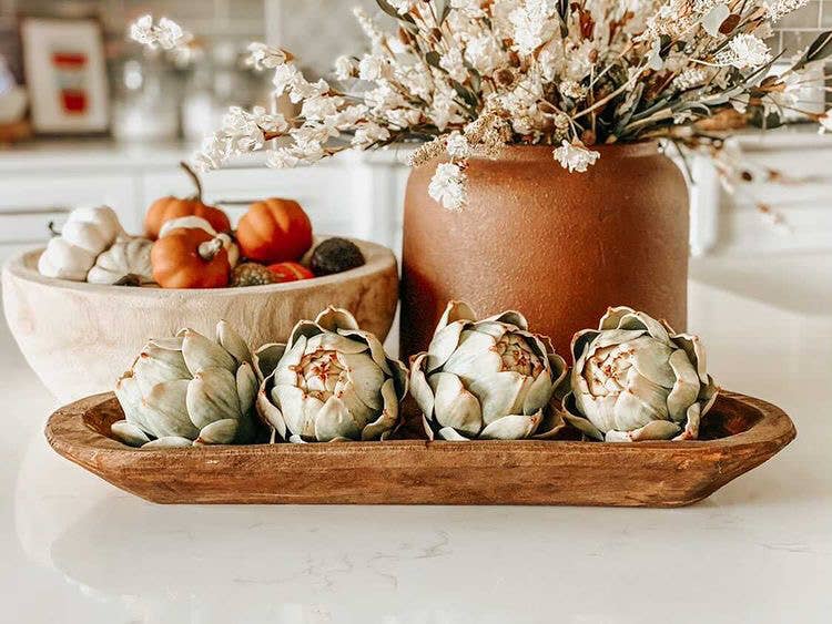 Small Wood Dough Bowl Handmade