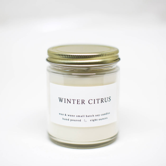 Winter Citrus Modern Candle