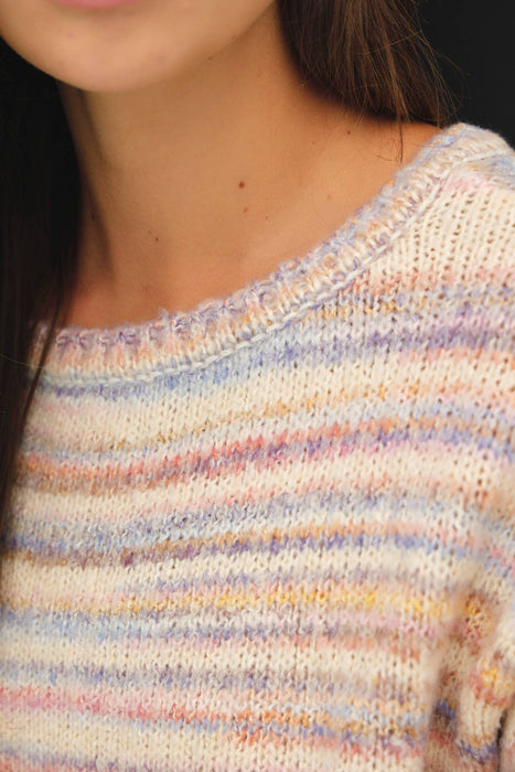 SOFT MULTI COLOR STRIPED SWEATER