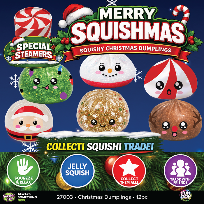 Christmas Dumpling Squishy Toy for Stocking Stuffers for Children