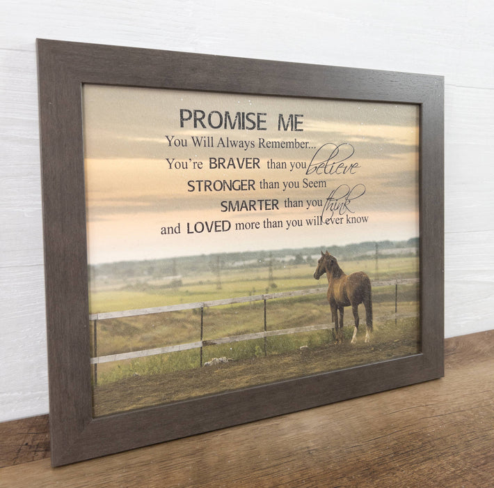 Promise Me You'll Always Remember Horse Western Art Sign