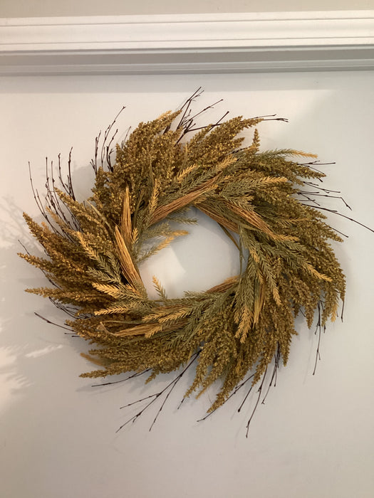 Artificial UV Treated  Heather Harvest Wreath 24"