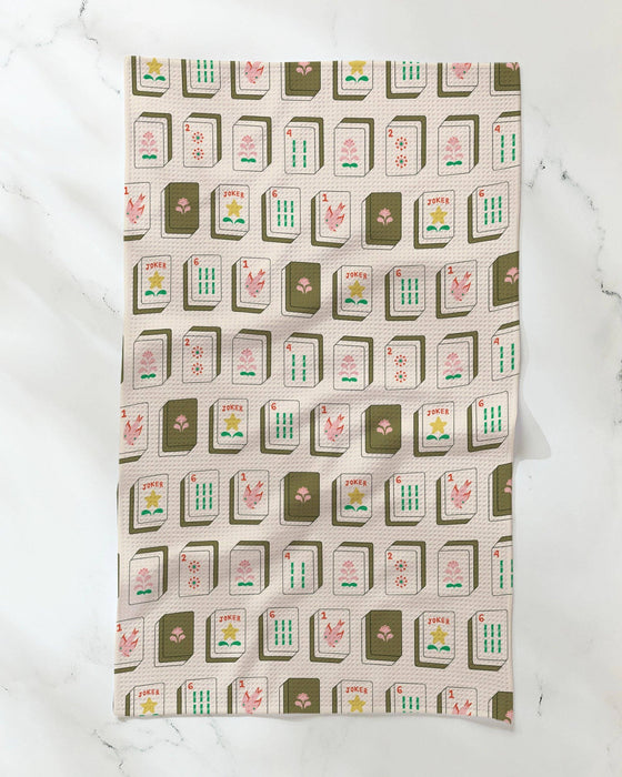 Flower Tiles Tea Towel