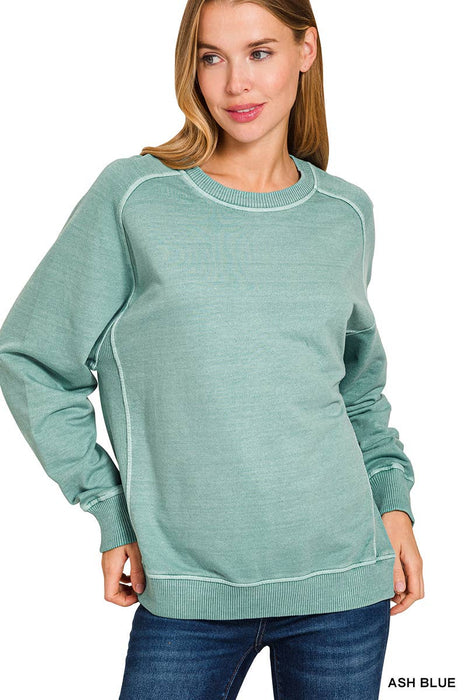 French Terry Washed Pullover Sweatshirt Zenana Brand – Women’s & Girls | Heartland Store MN