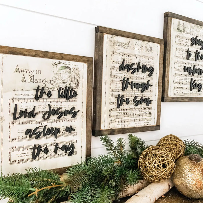 Christmas Carol Vintage Signs