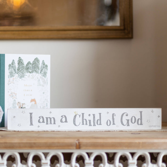 Bookshelf Sign, Home Decor, Shelf Sitter, Child of God